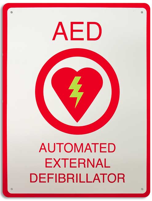 AED Plus Wall Sign from GME Supply